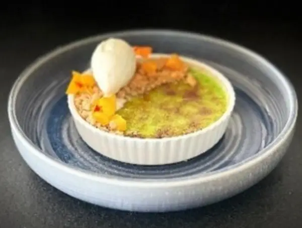 Pandan Creme Brulee The View Restaurant Bali