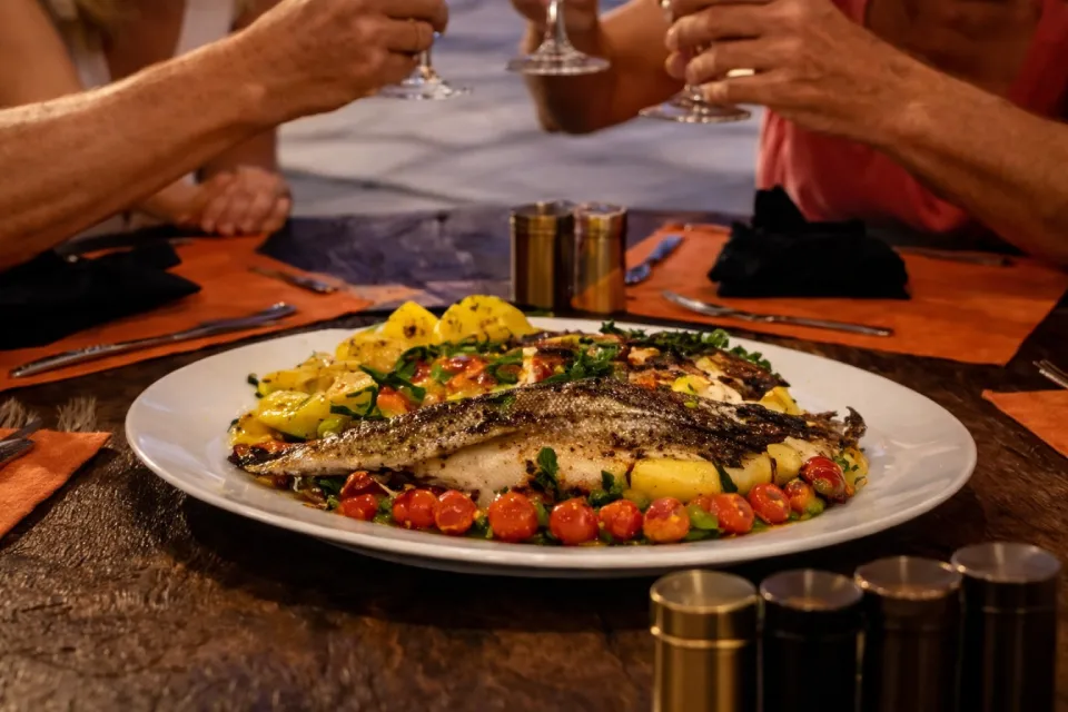 Fish restaurant in Jimbaran with ocean view